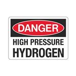 Danger Hydrogen (High Pressure) Sign